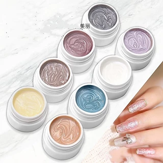 สีเจลมุก เม็ดสีแน่น ทาง่าย สีเงาสวยมากมี 8 สีสวยๆขนาด8ml. 🦄 พร้อมส่งในไทย 🦄