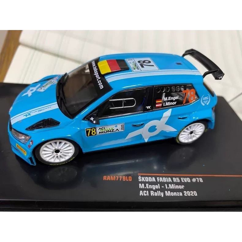 IXO SKODA SKODA FABIA FABIA R5 EVO #78 ACI RALLY Monza รถอิตาลี Club Monza RALLY 20201/43 Blue Base