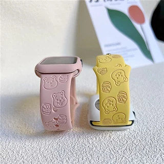 สายนาฬิกาข้อมือนิ่ม ลายการ์ตูนน่ารัก 3D สําหรับ for iWatch Ultra 8 7 6 5 4 3 2 SE 49 มม.41 มม. 45 มม. 40 มม. 44 มม