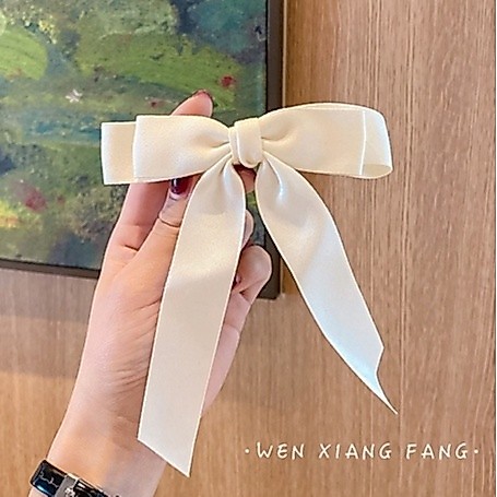 ♦️ส่งจากไทย♦️Cotton Bow Korean Spring โบว์ติดผมแบบสปริง ผ้าคอตตอนผสมโพลีเอสเตอร์ โบว์ทรงสวย มีน้ำหนัก ผ้าทิ้งตัว งานสวย รูปที่ 9