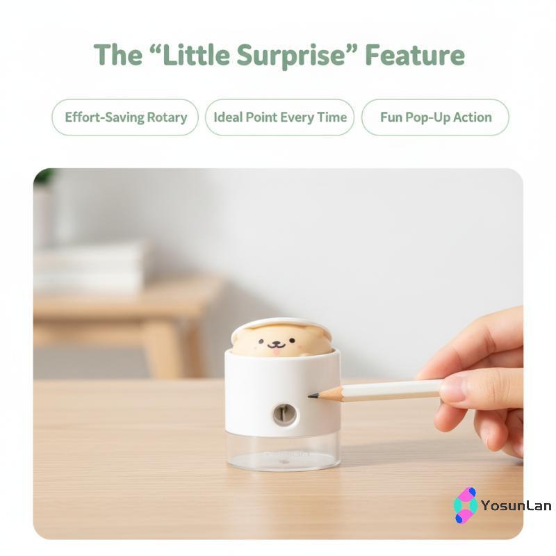 YosunLan] Manual Mini Pencil Sharpener น่ารักการ์ตูนสุนัขออกแบบเครื่องเขียนแบบพกพาสําหรับเด็กวันเกิด Party Favor School ของขวัญใหม่