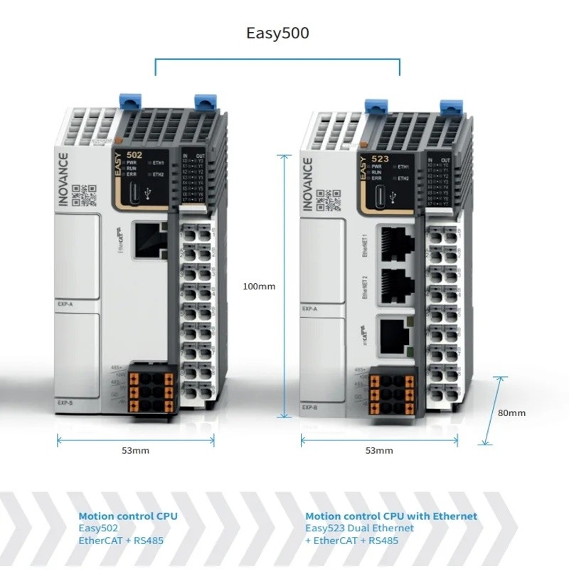 INOVANCE PLC Easy320-0808TN 5 Pulse Control Axes 1RS485 4 ช่อง Encoder แกน 8 X อินพุตความเร็วสูง**-