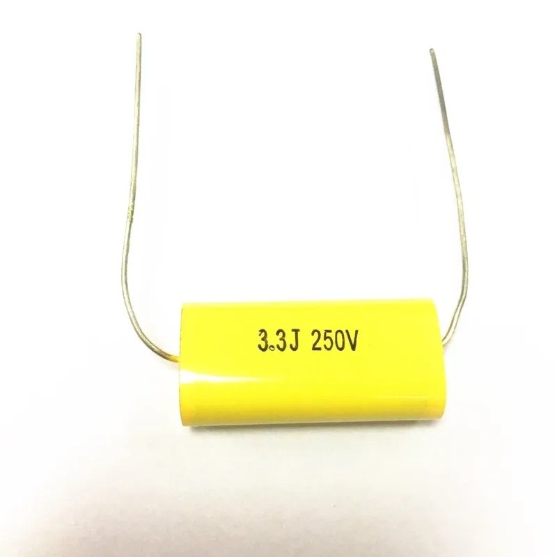 10 ชิ้น 3.3UF 250V ตัวเก็บประจุโพรพิลีน Axial Audio Capacitor 250V 3.3uF