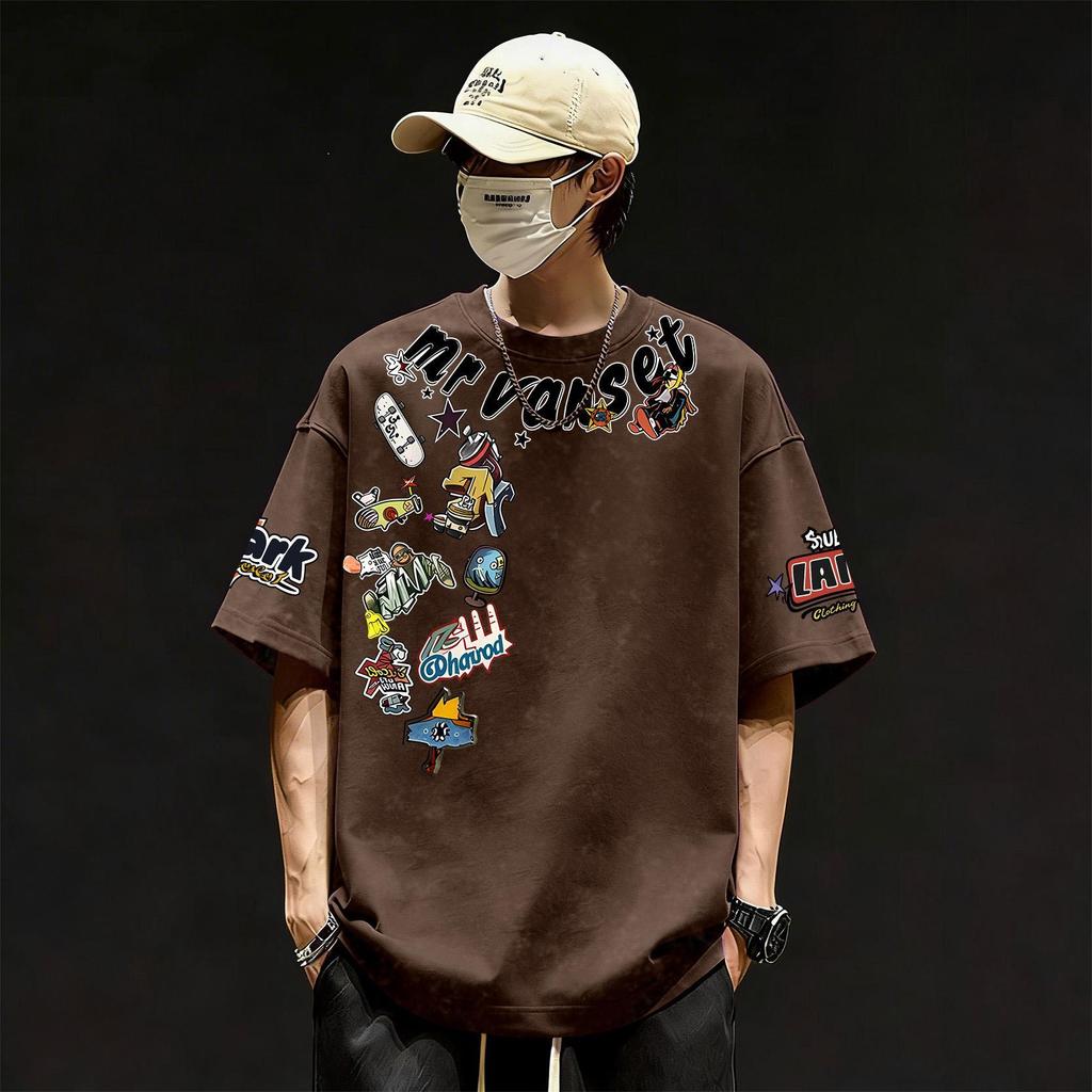 UT shop💥เสื้อยืดผ้าคอตตอน 100% “Mr Vanset” ทรง Oversize คอกลม แขนสั้น ผ้านุ่มสบาย ใส่ได้ทุกวัน ฤดูร้