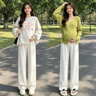 กางเกงขายาวขากว้างคนท้อง ใส่ทำงานสุภาพ