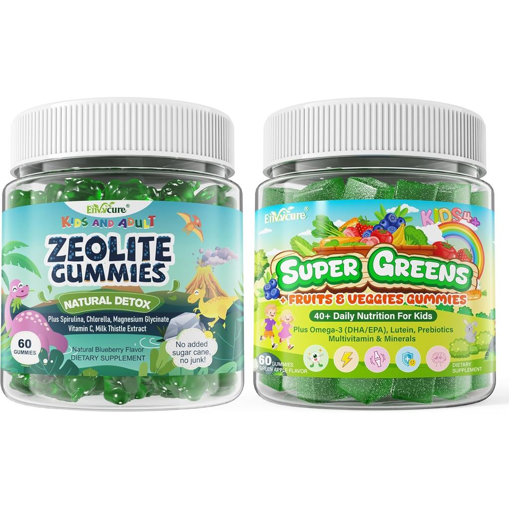 Zeolite Detox for Kids & Adult & Kids Super Greens Gummies