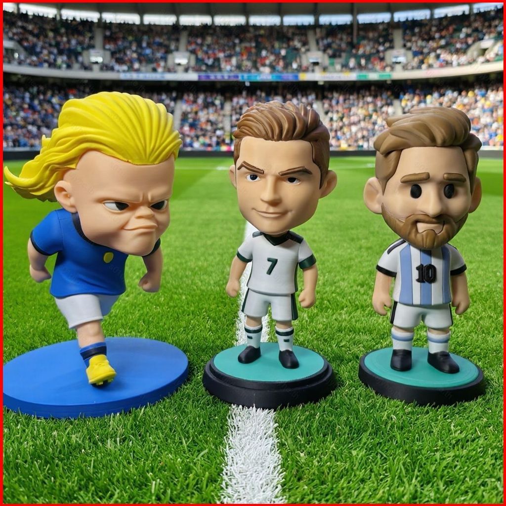 Messi CR7 Haaland Action Figure ฟุตบอล Star ตุ๊กตาฟุตบอลเครื่องประดับสะสม