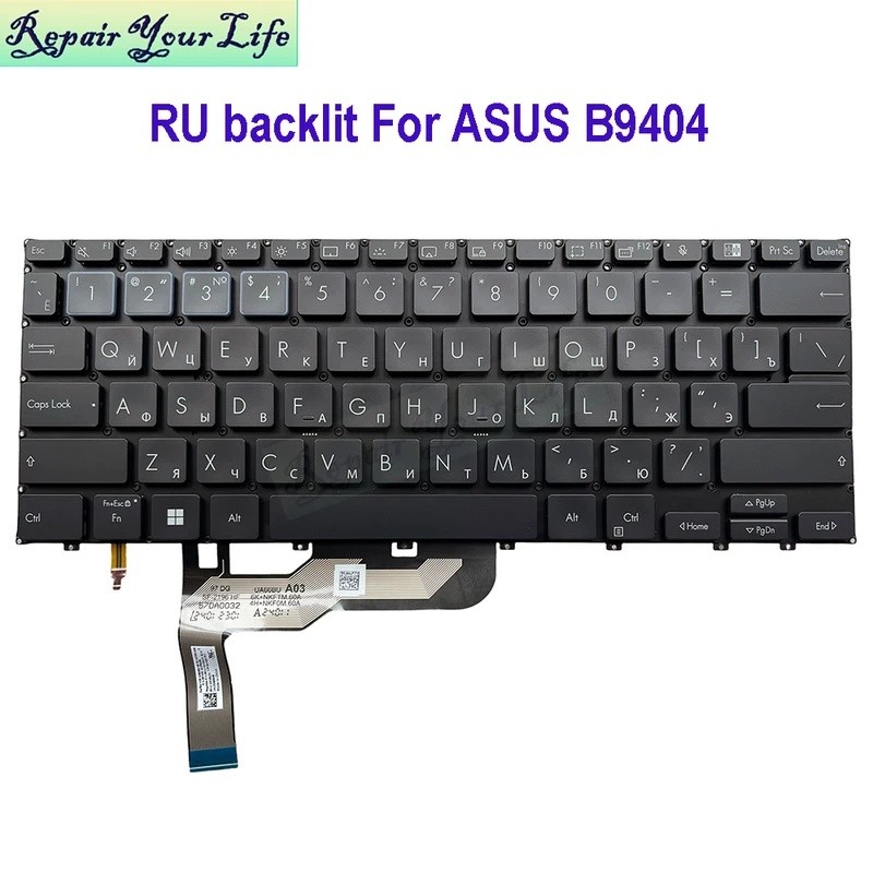 B9403 รัสเซียคีย์บอร์ด Backlight สําหรับ Asus ExpertBook B9 OLED B9403CVA B9403CVAR 0KNX0-162PRU00 R