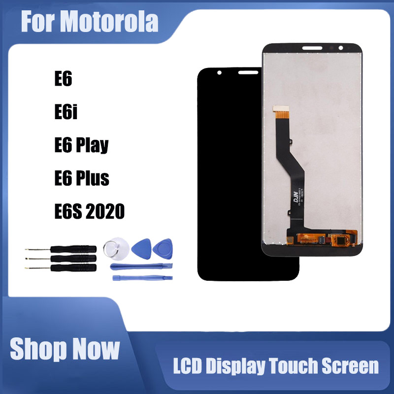 ใช้งานร่วมกับ Motorola Moto E6 E6i E6 Play E6 Plus E6S 2020 จอแสดงผล LCD หน้าจอสัมผัสเปลี่ยน