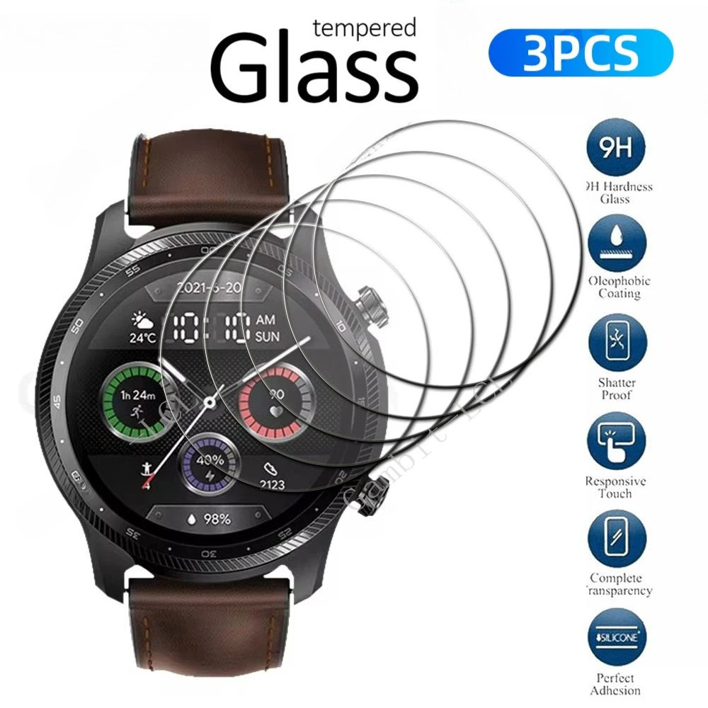 สําหรับ TicWatch S2 Pro 3 Ultra 3 ชิ้น HD กระจกนิรภัยสําหรับ TicWatch GTX E2 E C2 สมาร์ทนาฬิกาป้องกั