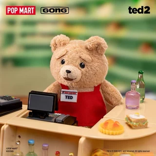 POPMART POPMART Resonance < Ted2 > ตุ๊กตาหมี Baby Ted Movable Plush Pendant Mystery Box