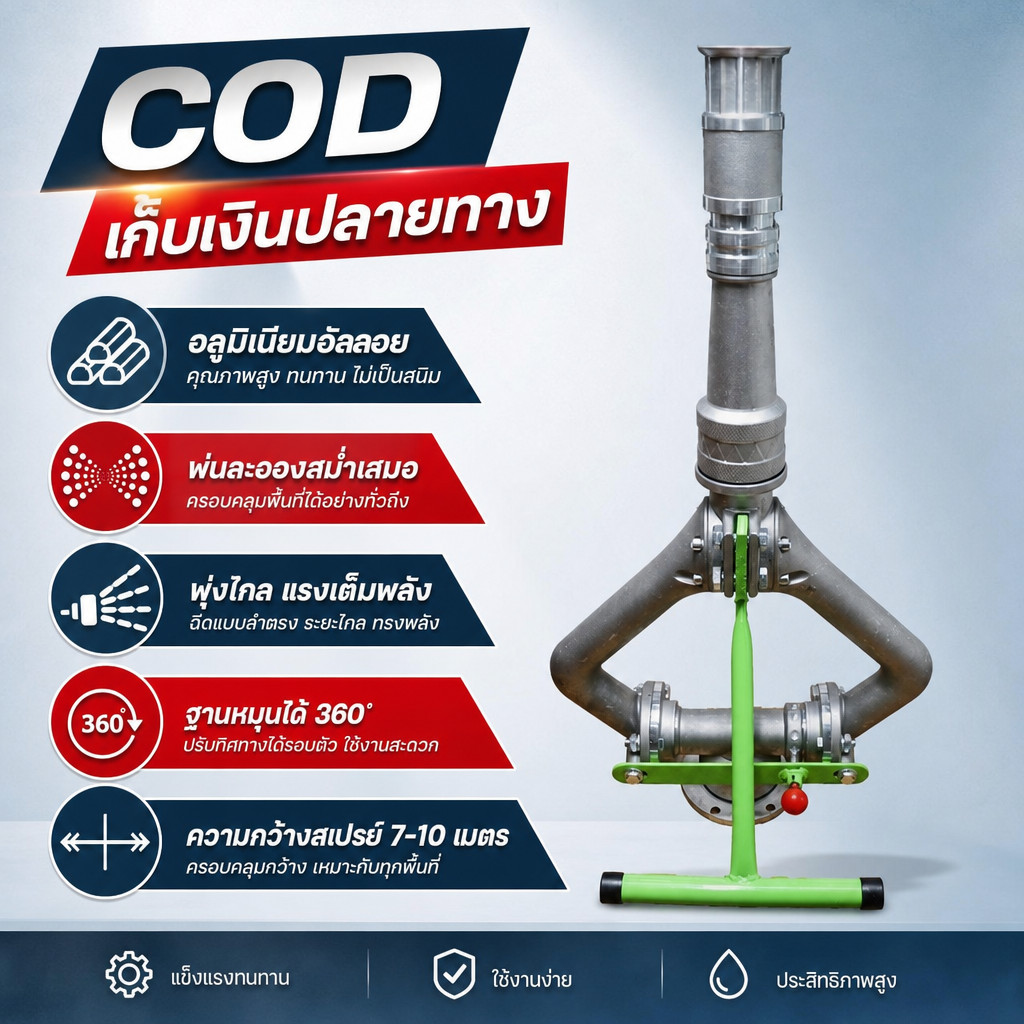 หัวฉีดน้ำดับเพลิง ปืนดับเพลิง ปืนฉีดน้ำการเกษตร สปริงเกอร์บิ๊กกัน ปืนฉีดน้ำแรงดันสูง ระยะไกล พร้อมส่ง ส่งเร็วมาก