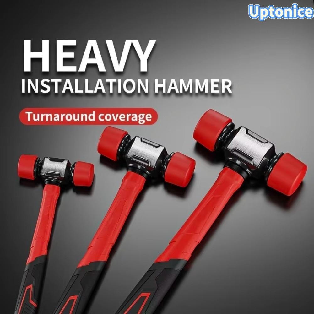 Uptonice ค้อนกระเบื้องพื้น , Double-Faced Ergonomic Handle ค้อนยาง,ไม่มี Rebound หัวยางแข็งลื่น Grip Non Marring ค้อนบ้าน DIY Tiling
