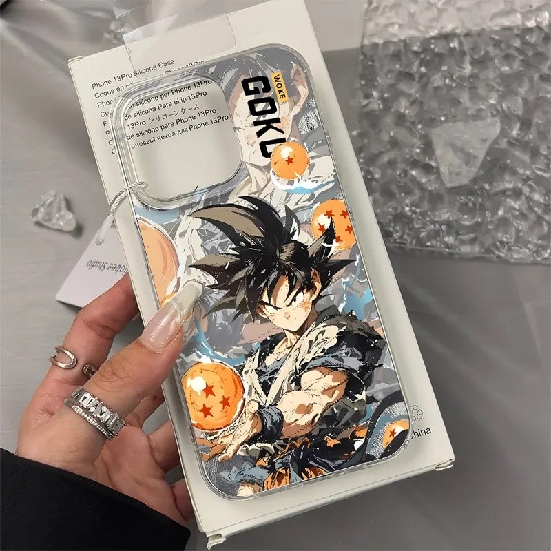 อะนิเมะดราก้อนบอลเคสโทรศัพท์เข้ากันได้iPhone 15ProMax 13อินเทรนด์14Pro 16ProMaxพรีเมี่ยม12Pro 11promax Creative 17PROMAX 14plus 16plus Shock-Resistantป้องกันกรณี