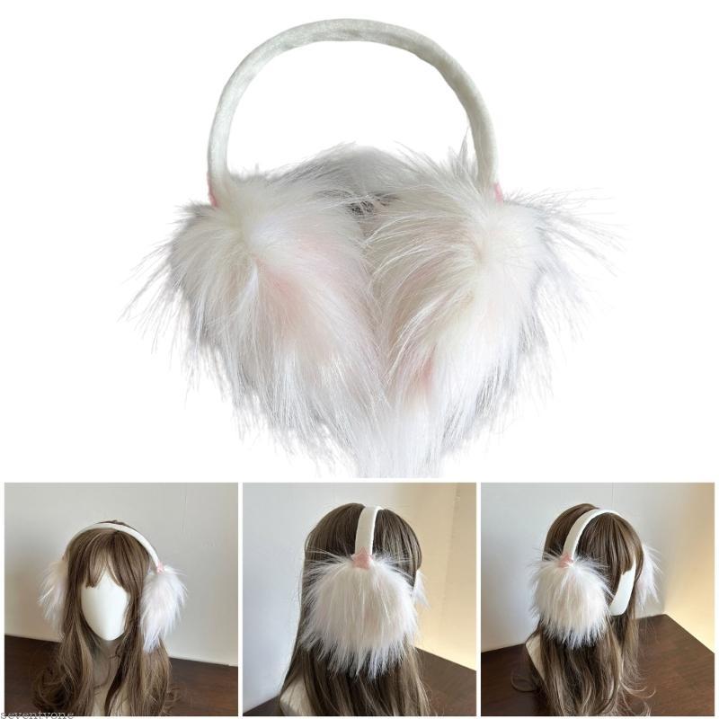 SV Furry Long Plush Earmuffs สําหรับสภาพอากาศหนาวเย็นกลางแจ้งกิจกรรมฤดูหนาวหู 2000s Warm Ear Protect