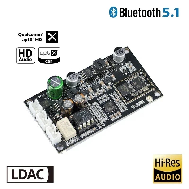 KAIYAYA QCC5125 ES9039Q2M ES9038Q2M LDAC 5.1 Lossless HiFi Audio Receiver QCC3034 DAC Board สําหรับ 
