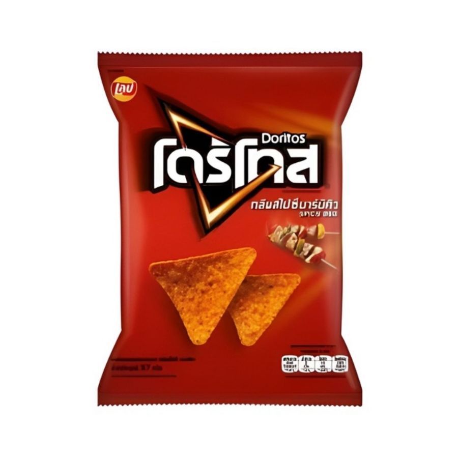 โดริโทส ข้าวโพดแผ่นทอดกรอบรสสไปซี่บาร์บีคิว Doritos Corn Tortilla Chip Spicy BBQ 50g.