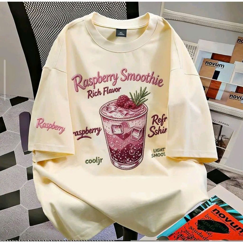 เสื้อยืดสําหรับผู้ชายและผู้หญิง MEDIUM FORM BRIGHT BEIGE BLUEBERRY SHAPE