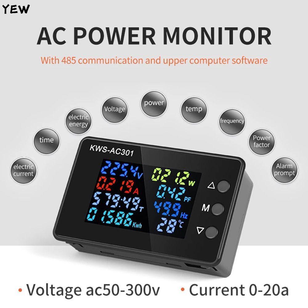YEW AC Wattmeter จอแสดงผล LED ความแม่นยําสูง KWS-AC301 เครื่องวัดพลังงานพลังงาน