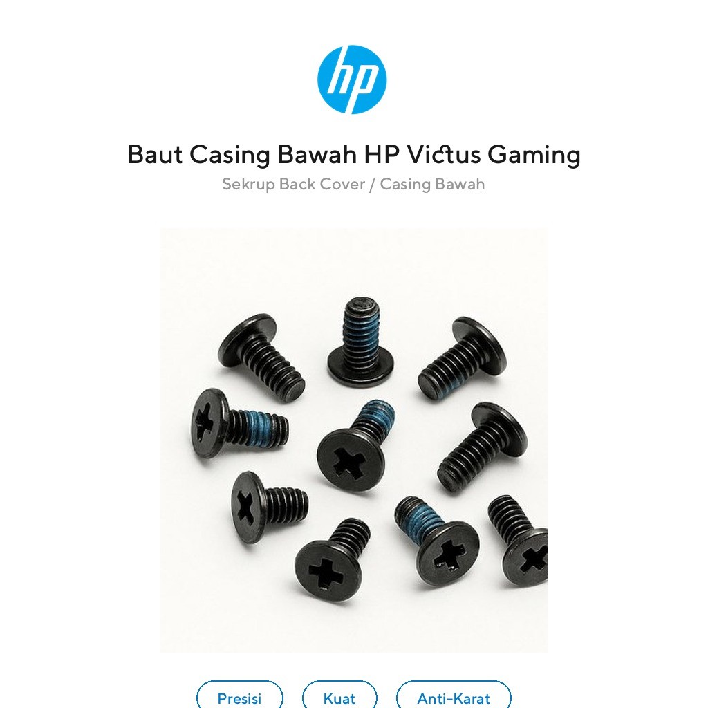 HP Victus 15-fb0xxx 15-fa0xxx 16-r 16-s 16-c Gaming Back Cover Screws