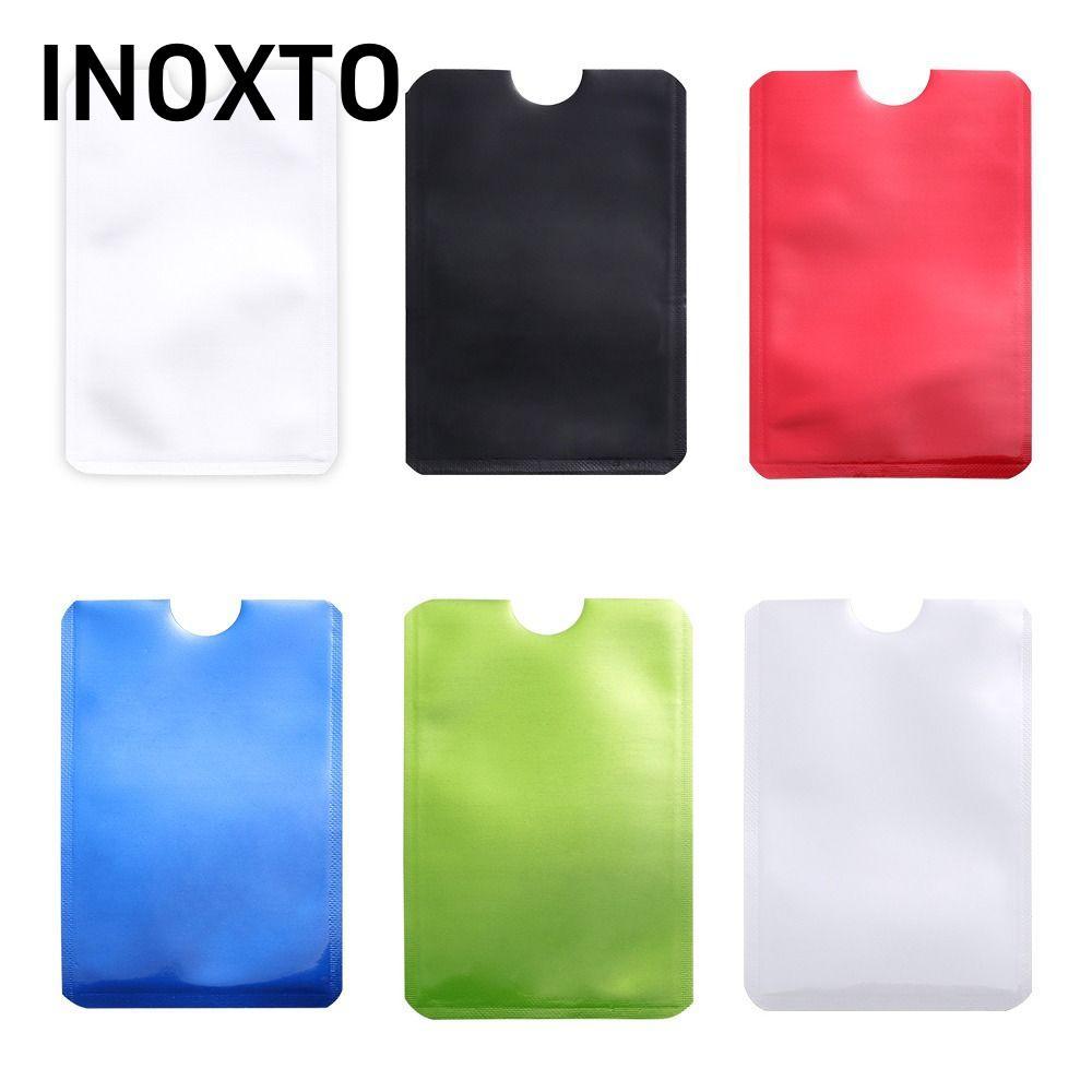 INOXTO 5pcs RFID Blocking Sleeves, Safety Reader Lock Rfid Card Holder, Rfid Blocker Aluminium Prote
