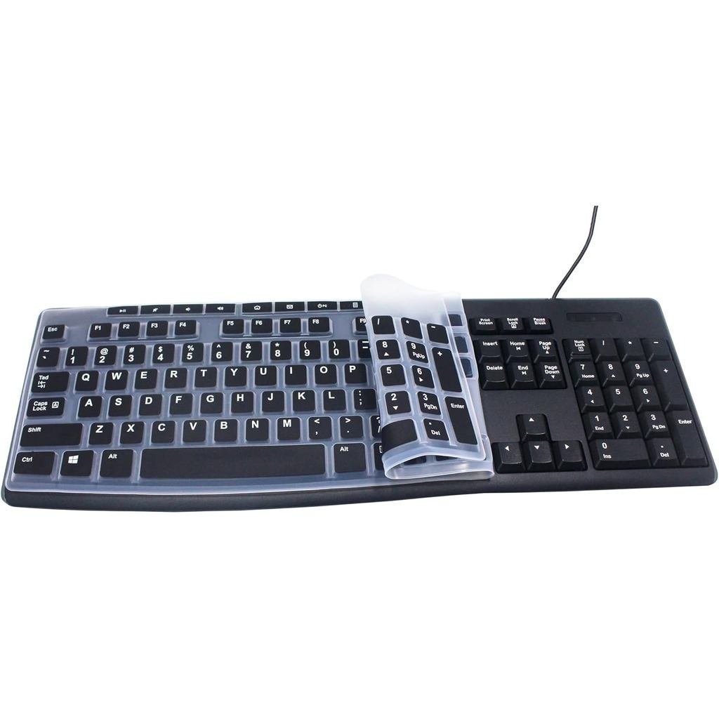 Ultra Thin Desktop Silicone Clear Keyboard Cover Skin Protector สําหรับ Logitech MK370 MK270 คีย์บอร