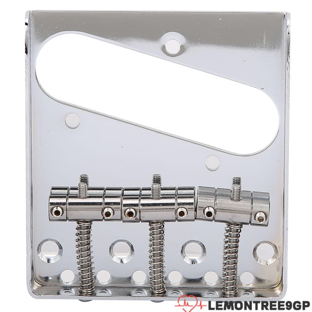 LEMONTREE9GP Telecaster Guitar Bridge, Metal Silver Electric Guitar Bridge, Professional 3- Fixed Gu