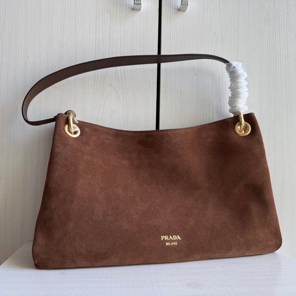 Frosted Suede Suede Thin Cowhide กระเป๋าสะพายใต้วงแขน