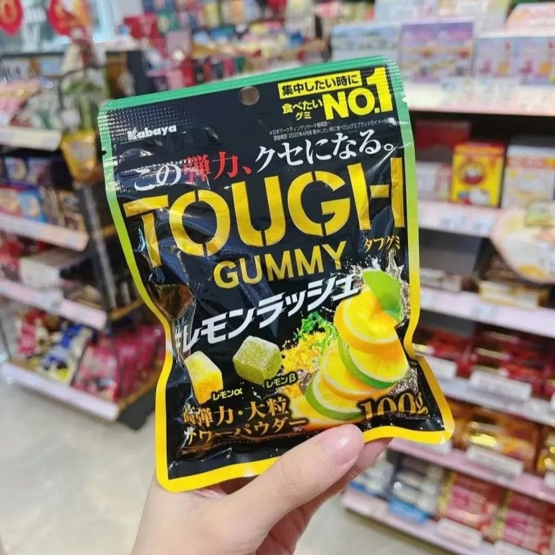 Kabaya Kabaya TOUGH ความยืดหยุ่นสูง Large Grain Muscat Lemon Chewy Sweet Sour Gummy LS72726 @