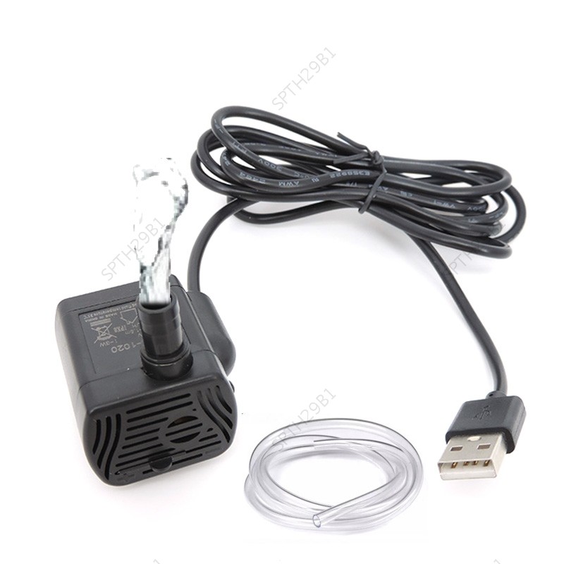 5V USB ปั๊มน้ํา mini mirco DIY พิพิธภัณฑ์สัตว์น้ํากรองเสียงต่ํามอเตอร์ไร้แปรงปั๊มปรับอุปกรณ์เสริม Submersible Water 200L/H TH29B1