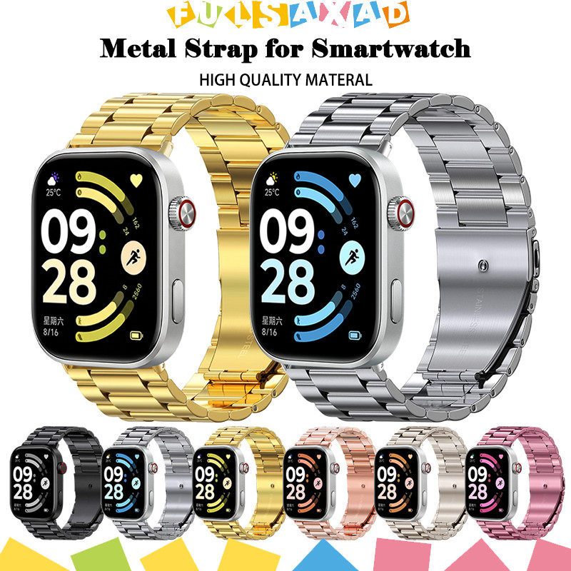 สายโลหะสเตนเลส for Redmi Watch 6 Active/Lite/ 6 5 4 / Xiaomi Mi Band 10 Pro/9 Pro /8 Pro สายรัดข้อมือเปลี่ยนสายรัด