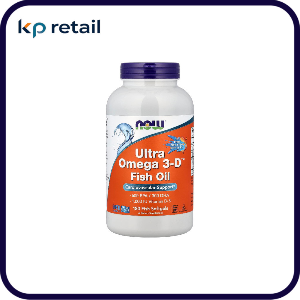 NOW Foods, Ultra Omega 3-D™ Fish Oil, 180 Fish Softgels