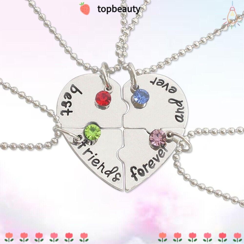 TOPBEAUTY 4 Bff สร้อยคอแฟชั่น Love สร้อยคอเพื่อนสนิท