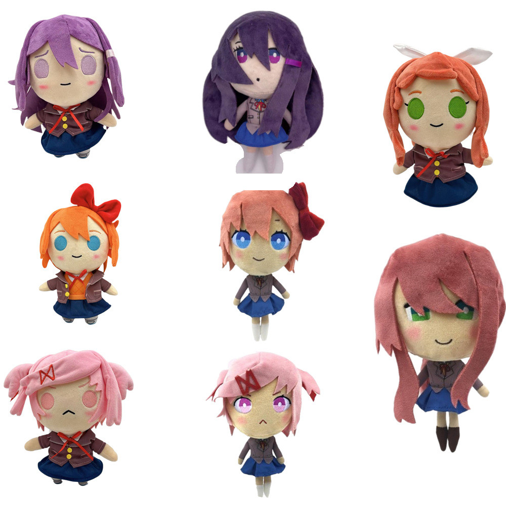 20 ซม.-25 ซม.เกม Doki Doki วรรณกรรม Club DDLC Plush Sayori Yuri Natsuki Monika ตุ๊กตานุ่มตุ๊กตาอะนิเ