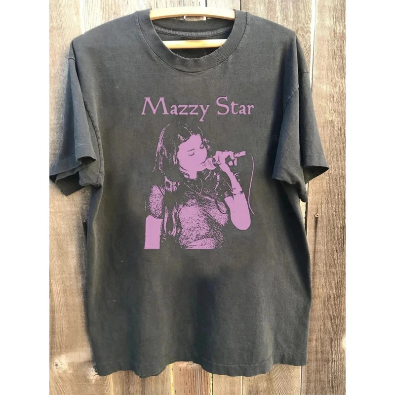 เสื้อยืดแขนสั้นพิมพ์ลายกราฟิก Mazzy Star ตั้งแต่ 90s ผ้าคอตตอน คอกลม สําหรับ l