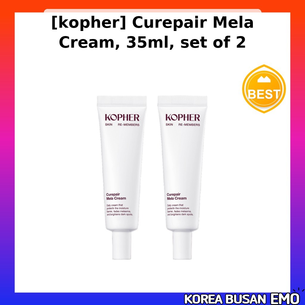 [kopher] Curepair Mela Cream 35ml ชุด 2 / Korean Mela Cream / Even Skin Tone / ของแท้ 100% โดย BUSAN