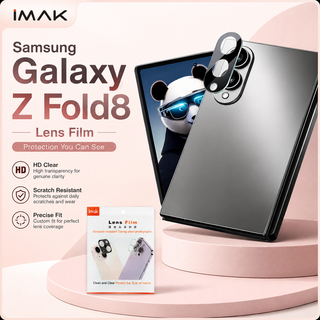 ฟิล์มกระจกเลนส์กล้อง สำหรับ Samsung Galaxy Z Fold 8 Fold8 กันรอย HD Clear LS0004