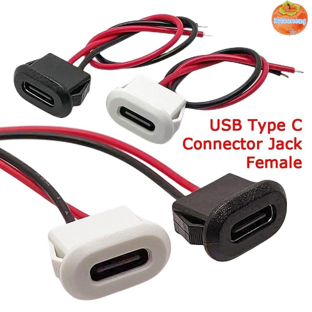 INTOO 10PCS USB-C Connector, 2Pin Design Fast ชาร์จพอร์ตชาร์จแจ็ค, Fast Type-C หญิง Dual Pin โครงสร้