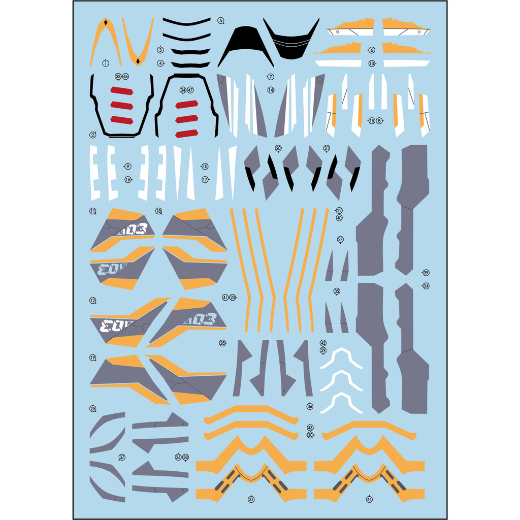 TRS รายละเอียด-up water slide Decals ใช้ได้กับ HG 1/100 CHUCK MUSTANG VF-31E SIEGFRIED รุ่นไม่มีบรรจ