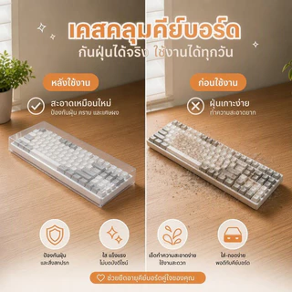 ฝาครอบคีย์บอร์ด อะคริลิคใส กันฝุ่น กันน้ำ 87 108 คีย์ ที่ครอบแป้นพิมพ์ กันแมวเหยียบ โต๊ะคอม