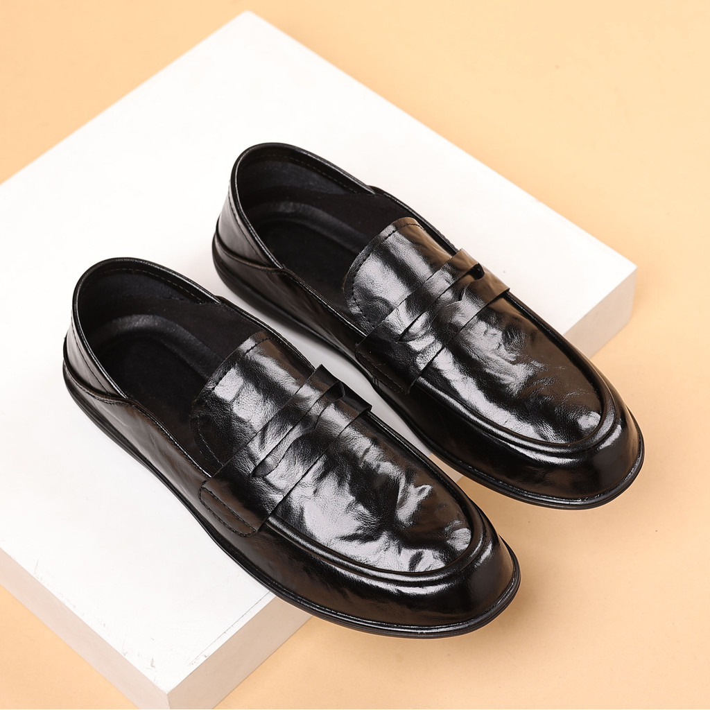 รองเท้าหนัง Peas Shoes British 正 Business Casual Men Lazy Slip-On Loafer Men