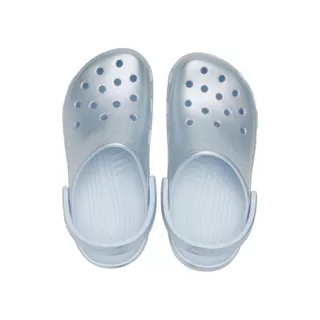 CROCS รองเท้าลำลองผู้ใหญ่ CLASSIC TINTED METALLIC CLOG - SKY ICE