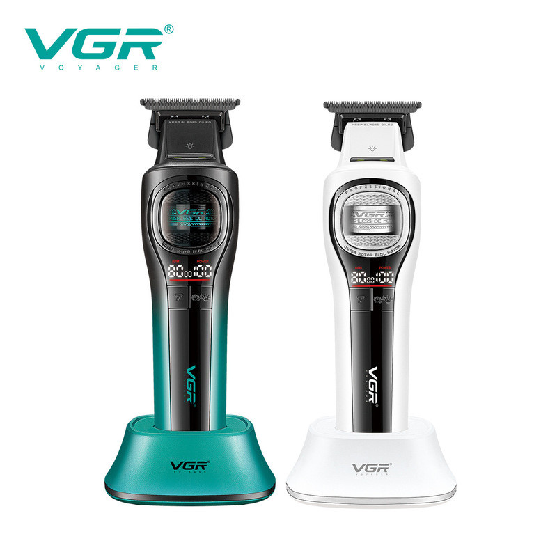 VGR888T Clipper ผมไฟฟ้าดิจิตอลจอแสดงผลชายน้ํามันหัวฐานชาร์จความเร็วสูง 7000-8000RPM ผม Clipper
