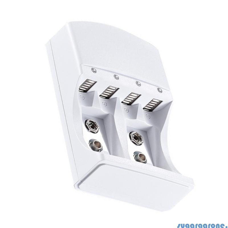 น้ําตาลพร้อมกัน 4 ช่อง LR06 LR03 Charger สําหรับแบตเตอรี่ 9V การกระจายความร้อน 1 2V LR06 LR03 ชาร์จ