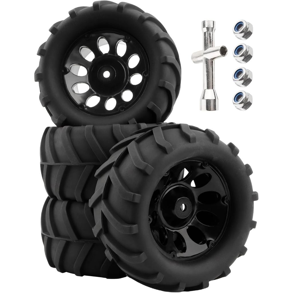4 ชิ้น RC ยางล้อ Tyer เปลี่ยนอะไหล่สําหรับ 1/14 1/16 Scale H14BM H16GT H16DR H16BM H16P H16E 16208 1