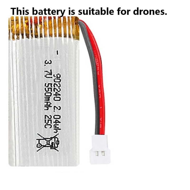 แบบชาร์จไฟได้ 3.7โวลต์ 902240 25C 550Mah Li-Polymer Li แบตเตอรี่สําหรับ X5C Rc Drone รีโมทคอนโทรลเคร