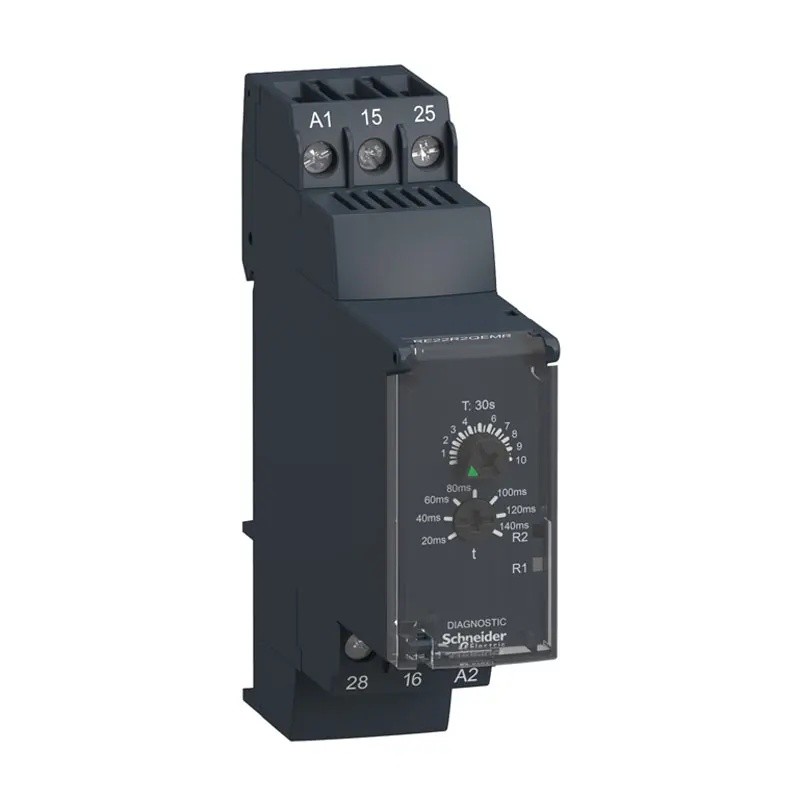 VA6U สินค้าขายดีที่สุด รีเลย์เวลาร้อน 0.3S-30S RE22R2QEMR 24-240V AC/DC - 2C/O Star Triangle Convers