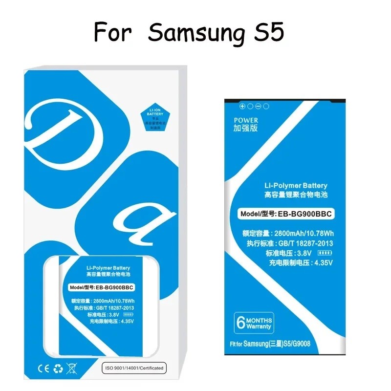 XDOU แบตเตอรี่สําหรับ Samsung Galaxy เปลี่ยน EB-BG900BBE S5 G900M G9008V G900S G900F 9006V 9006W 900