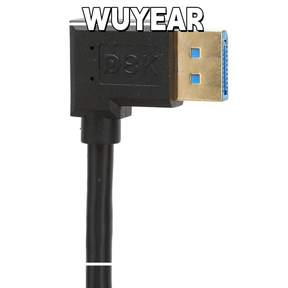 IWUYEAR สาย DisplayPort รองรับ 8K 60Hz 4K 144Hz 2K 165Hz 1.4 32.4Gbps มุมขวา DP Male to DP Male Cabl