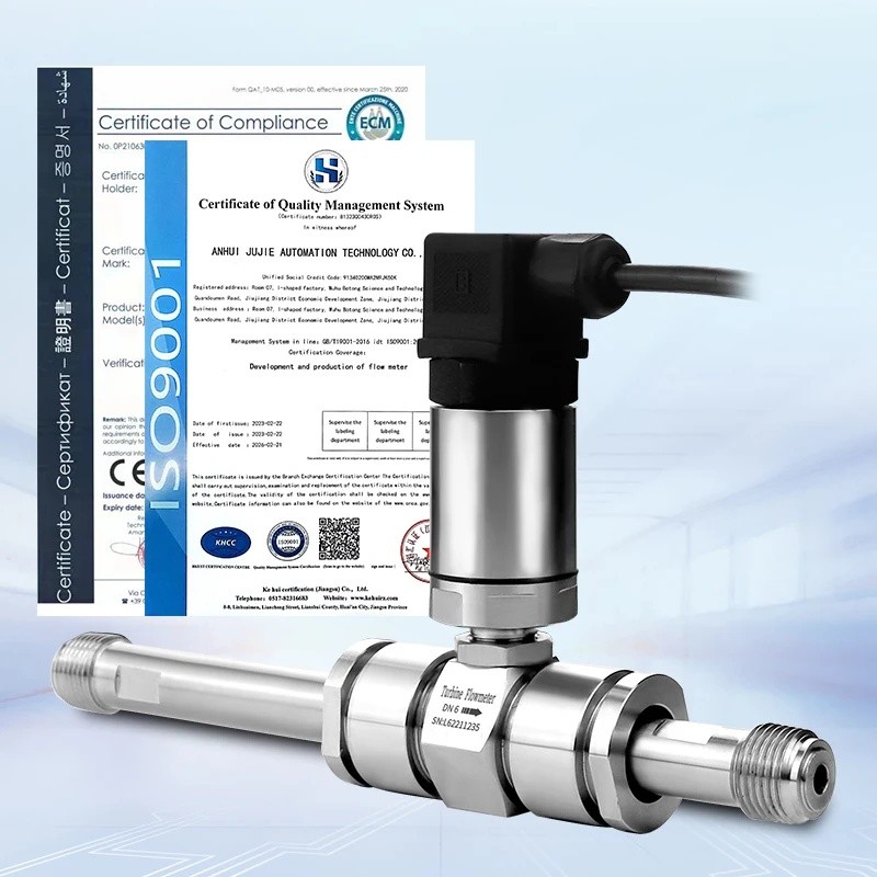 C1Q2 ดีเซลเบนซิน Pure Water Turbine Flow Controller ประหยัด Custom Water Flowmeter